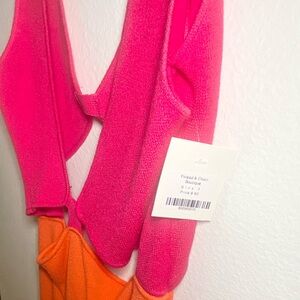 Pink and Orange Knit Dress